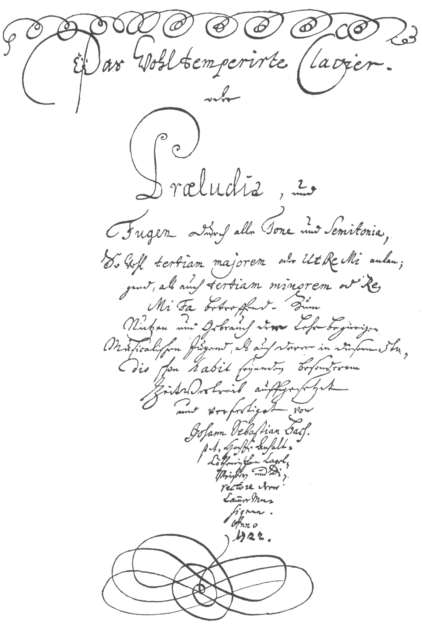 J.S. Bach's hand writing